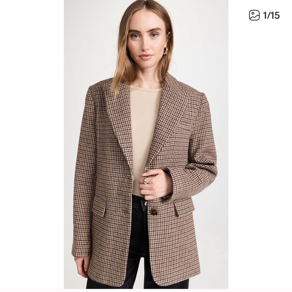 Astr Brown Plaid Blazer